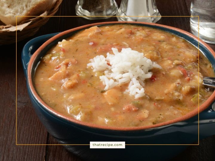 bowl of gumbo on a table