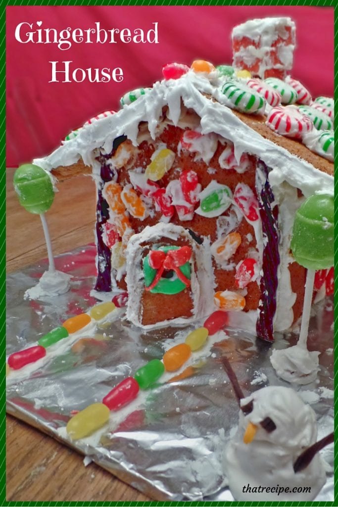 Gingerbread House - easy recipe to make your own gingerbread house with royal icing.