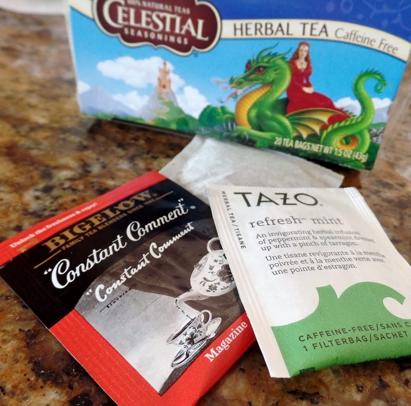 assorted tea bags