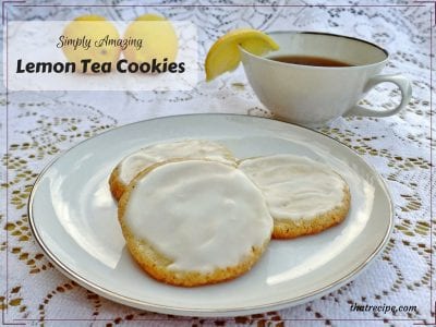 Lemon Tea Cookies - buttery crisp cookies with loaded with lemon flavor. Perfect for a Tea Party or any time.