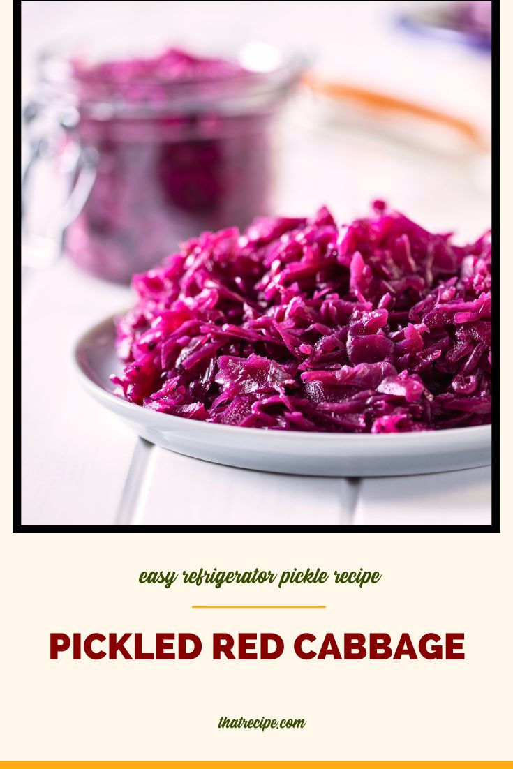 pickled red cabbage on a plate