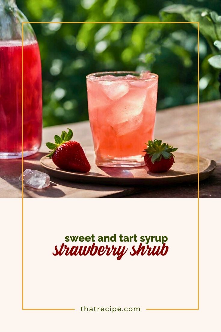 Strawberry Shrub Spritzer on a table