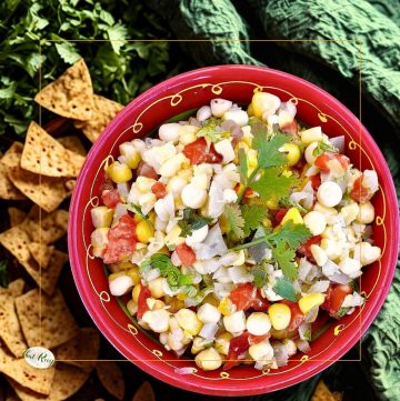 corn salsa in a bowl