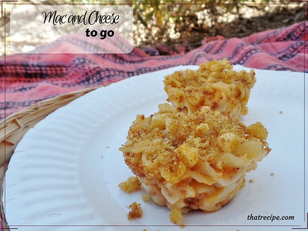 Mac and Cheese Muffins - bake macaroni and cheese in muffin pans to take on the go. Great for picnics or back to school.