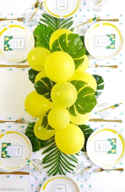 Pineapple Party Balloon Centerpiece