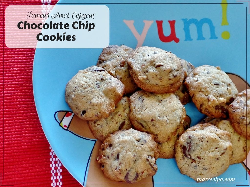 Famous Amos Chocolate Chip Cookies Copycat recipe - tiny crispy chocolate chip cookies similar to the ones in the store.