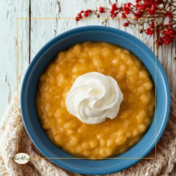 tapioca pudding in a bowl