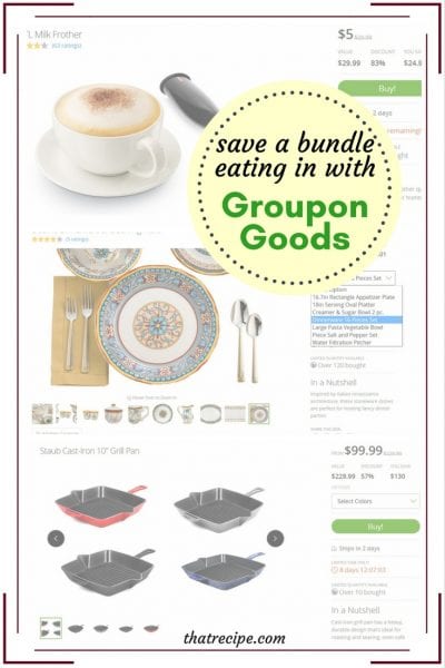 Save a Bundle Eating In with Groupon Goods: Groupon isn't only for dining out anymore. Save on household goods and food as well. #ad #sponsored
