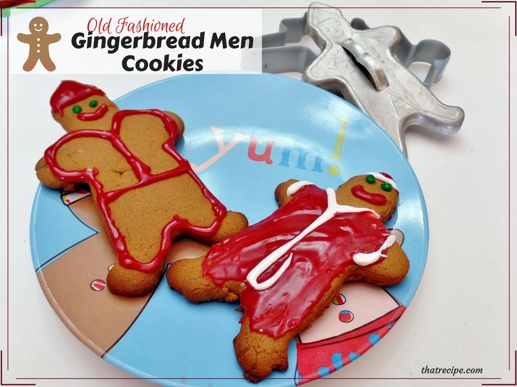 Gingerbread Men Cookies: Easy recipe for traditional gingerbread men cookies. Christmas cookies.