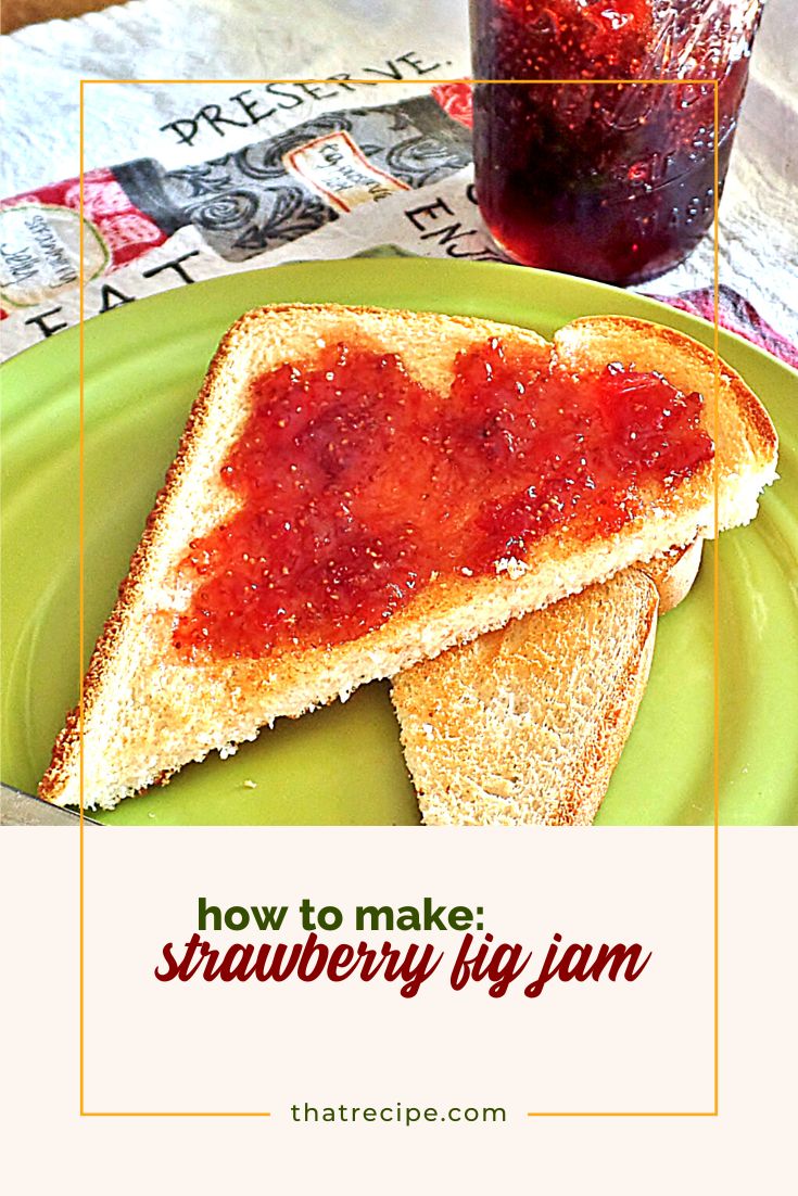 strawberry jam on toast
