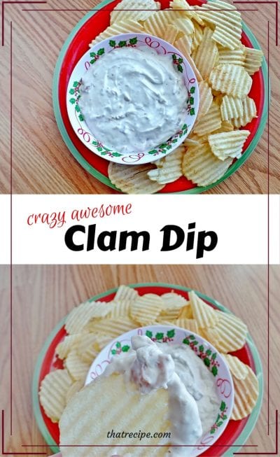 An easy Clam Dip Recipe with plenty of garlic and Worcestershire sauce. Great for parties. Serve with chips or vegetables or fill a bread bowl.