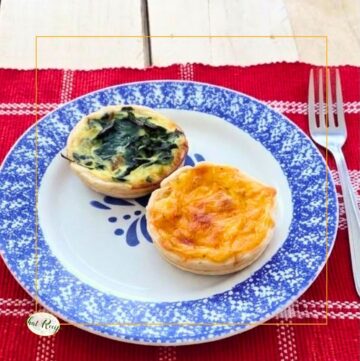 mini quiche on a plate