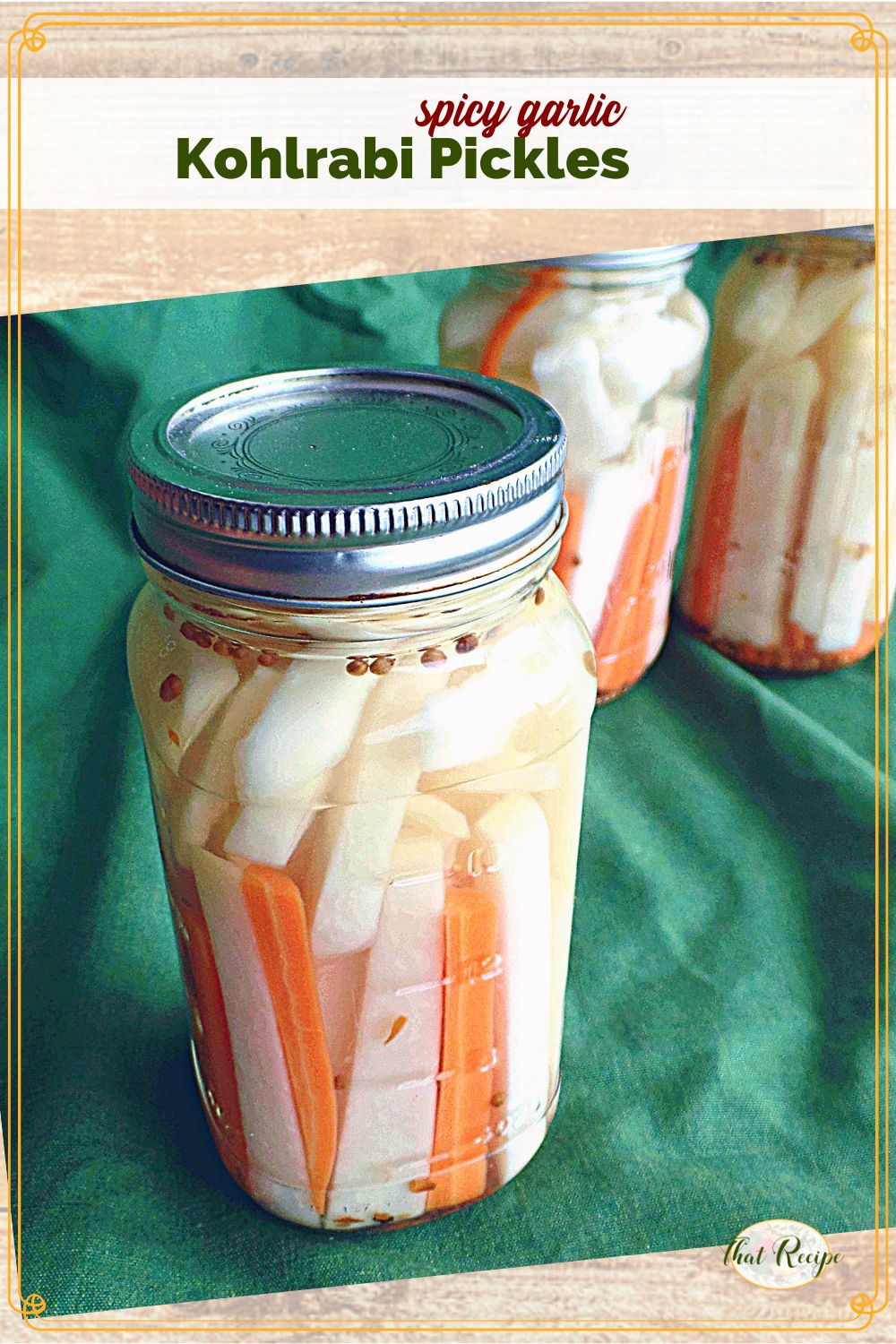 Kohlrabi Pickles in a Jar