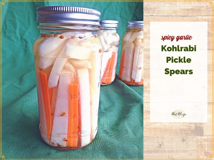 Kohlrabi Pickles in a Jar