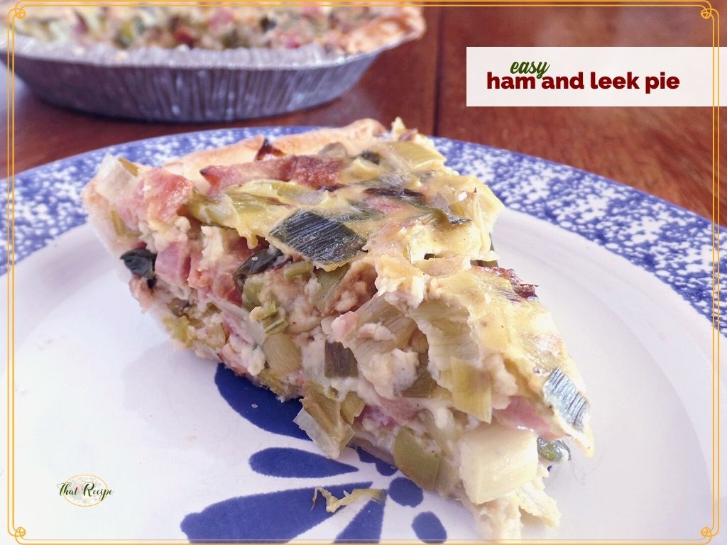 slice of ham and leek pie