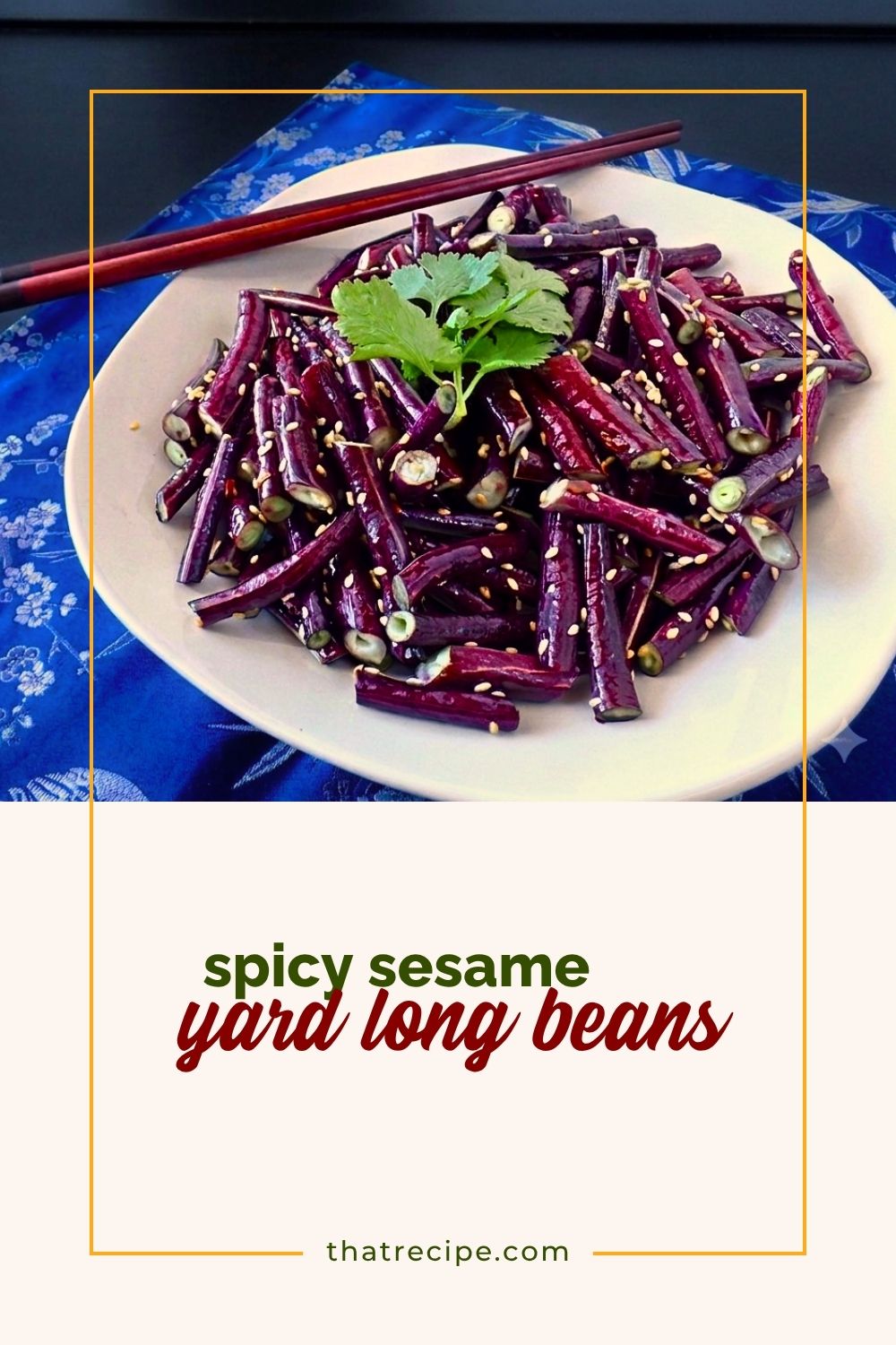asparagus beans on a plate
