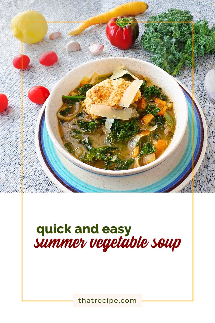 vegetable soup in a bowl