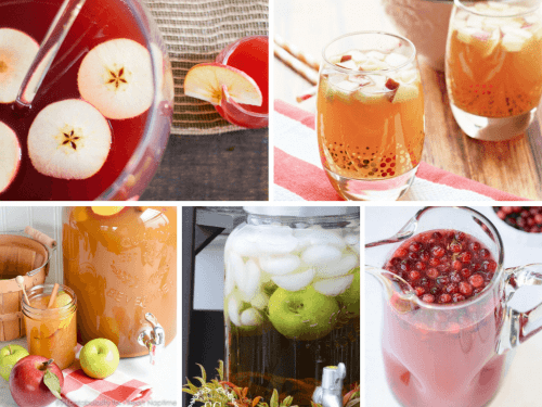 collage alcohol free punch recipes with fall flavors