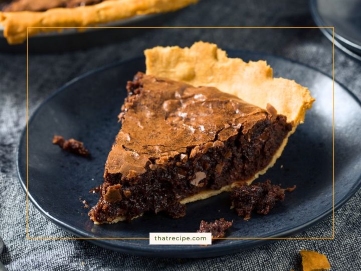 chocolate pie on a plate