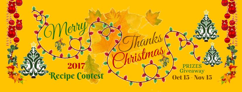 Thanksgiving and Christmas recipe contest and giveaway.