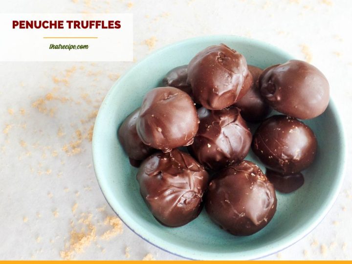 Penuche Truffles in a bowl