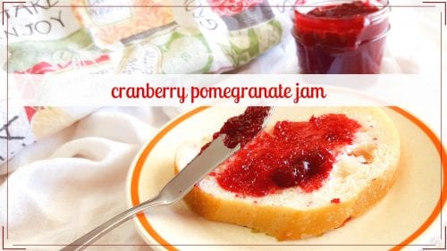 Pomegranate Cranberry Jam helps you preserve two favorite Fall flavors to enjoy later in the year. Easy pectin free jam.