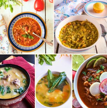 collage of soups images