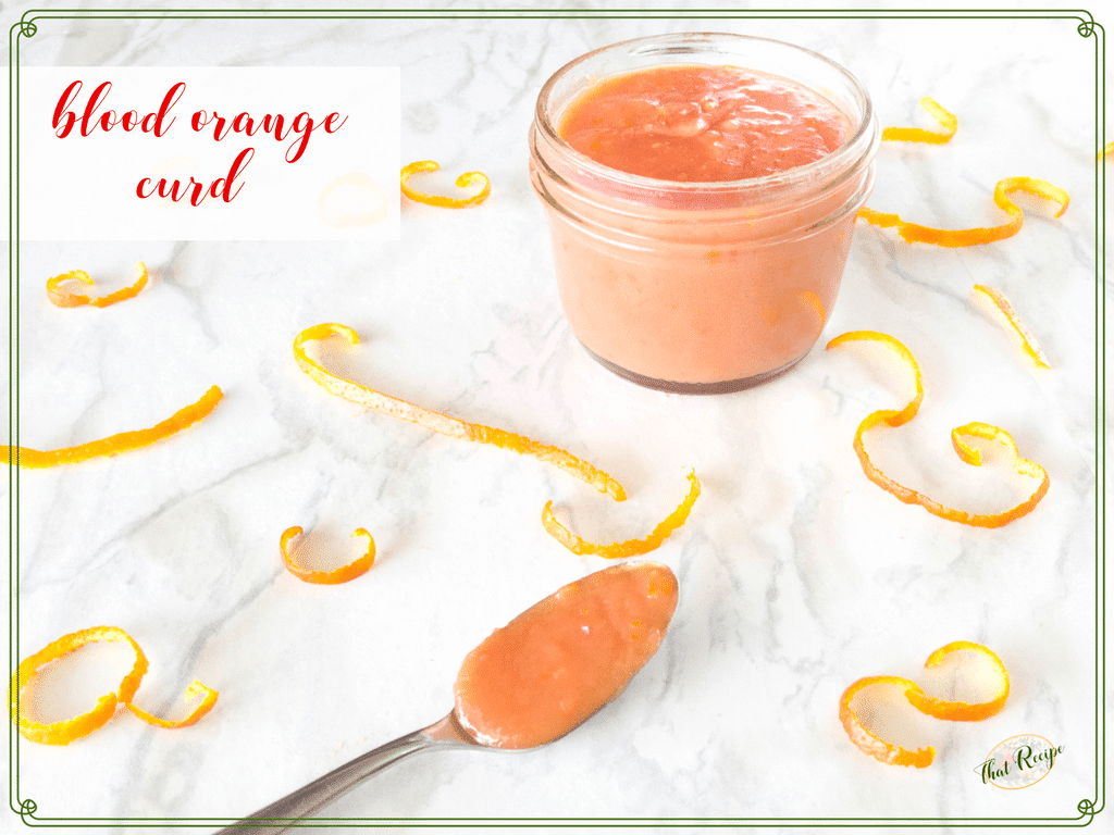 blood orange curd with orange zest