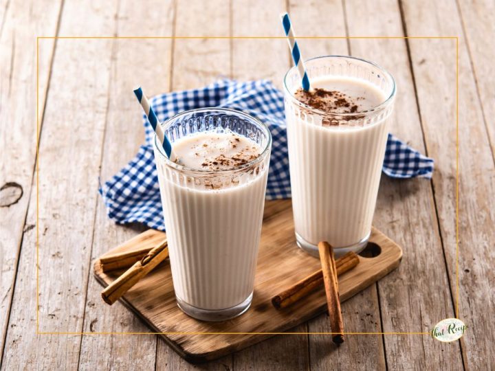 glasses of iced horchata