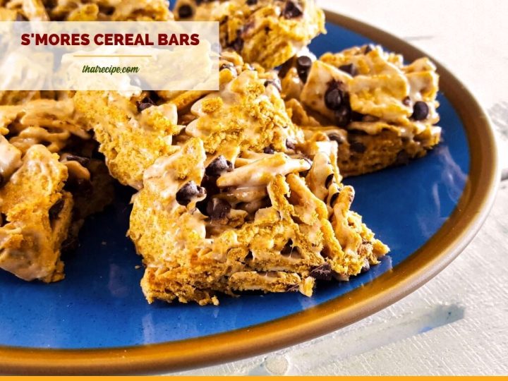 S'mores Cereal Bars on a plate.