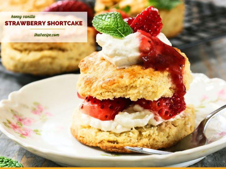 strawberry shortcake on a plate