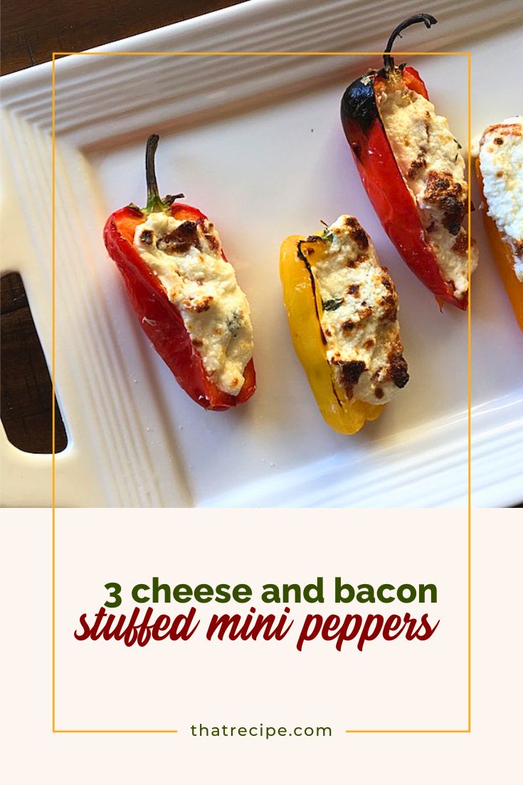 cheese stuffed mini peppers on a plate