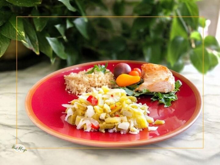green tomato relish on a plate