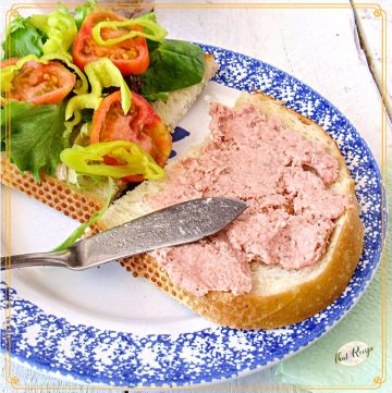 roast beef spread on a sandwich with text overlay "roast beef sandwich spread"