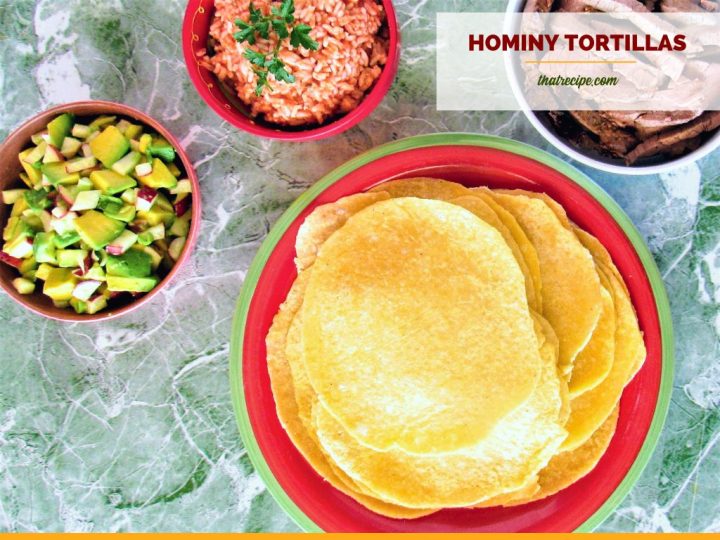 hominy tortillas on a plate