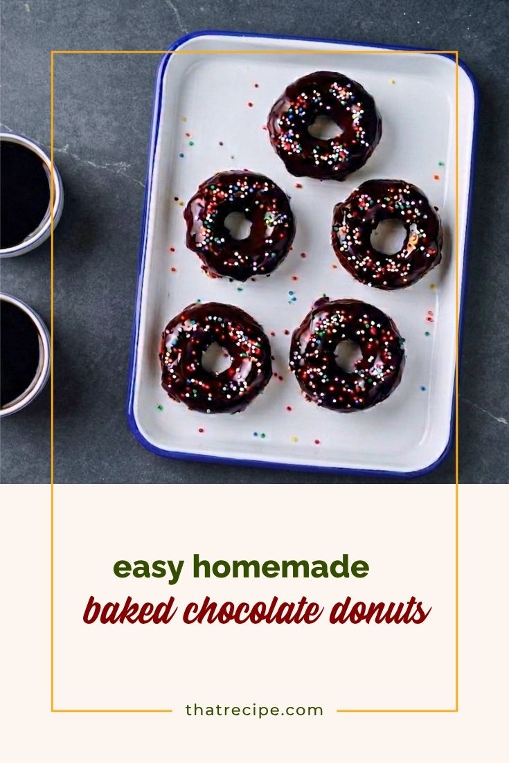 chocolate donuts on a plate