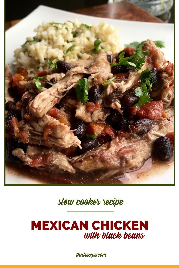 mexican chicken with black beans on rice