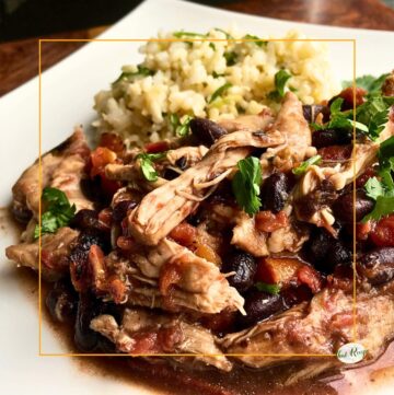 mexican chicken with black beans on rice