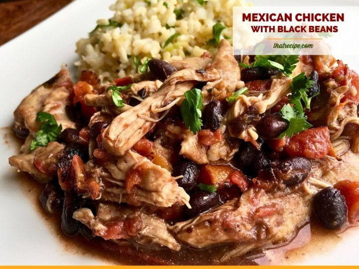 mexican chicken with black beans on rice