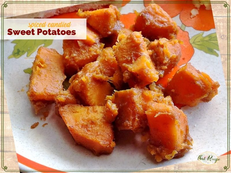 close up of spiced sweet potatoes