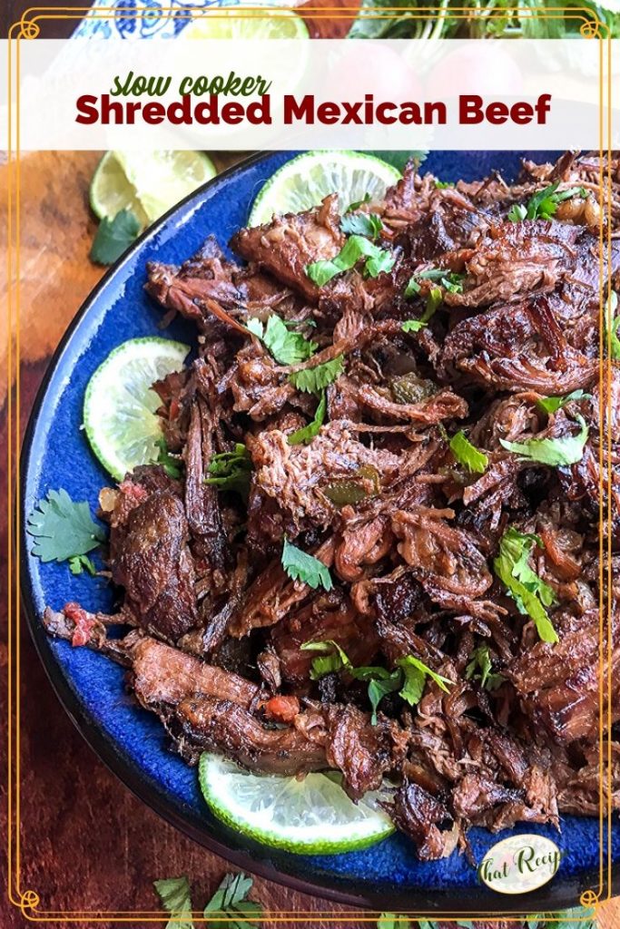 plate of shredded Mexican beef