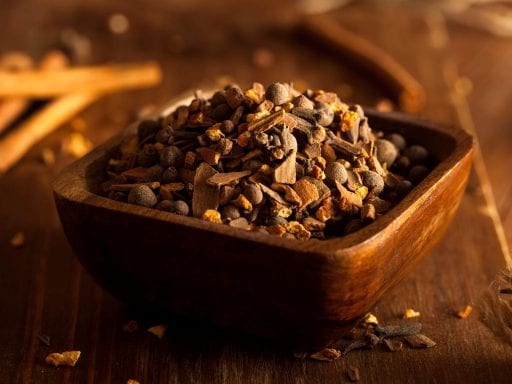 bowl of mulling spices on a table