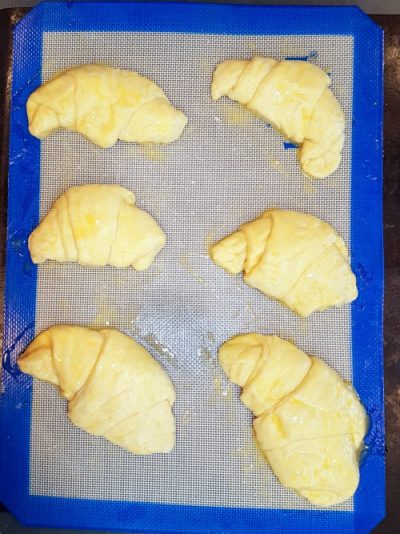 homemade croissants ready for baking