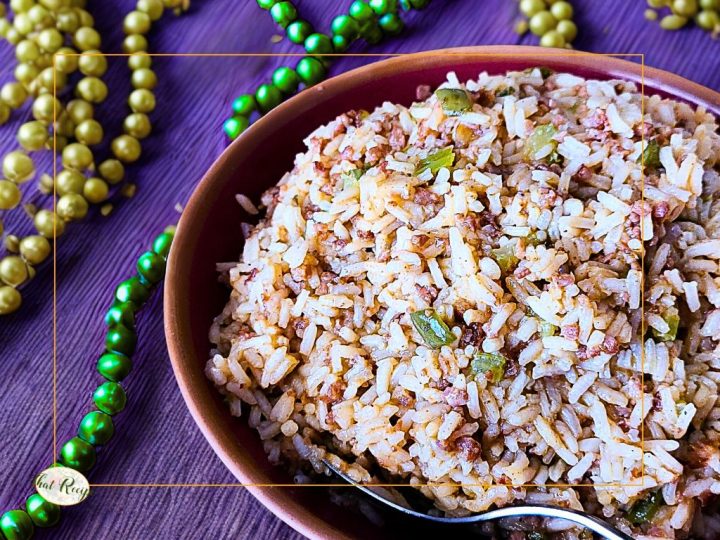 dirty rice in a bowl