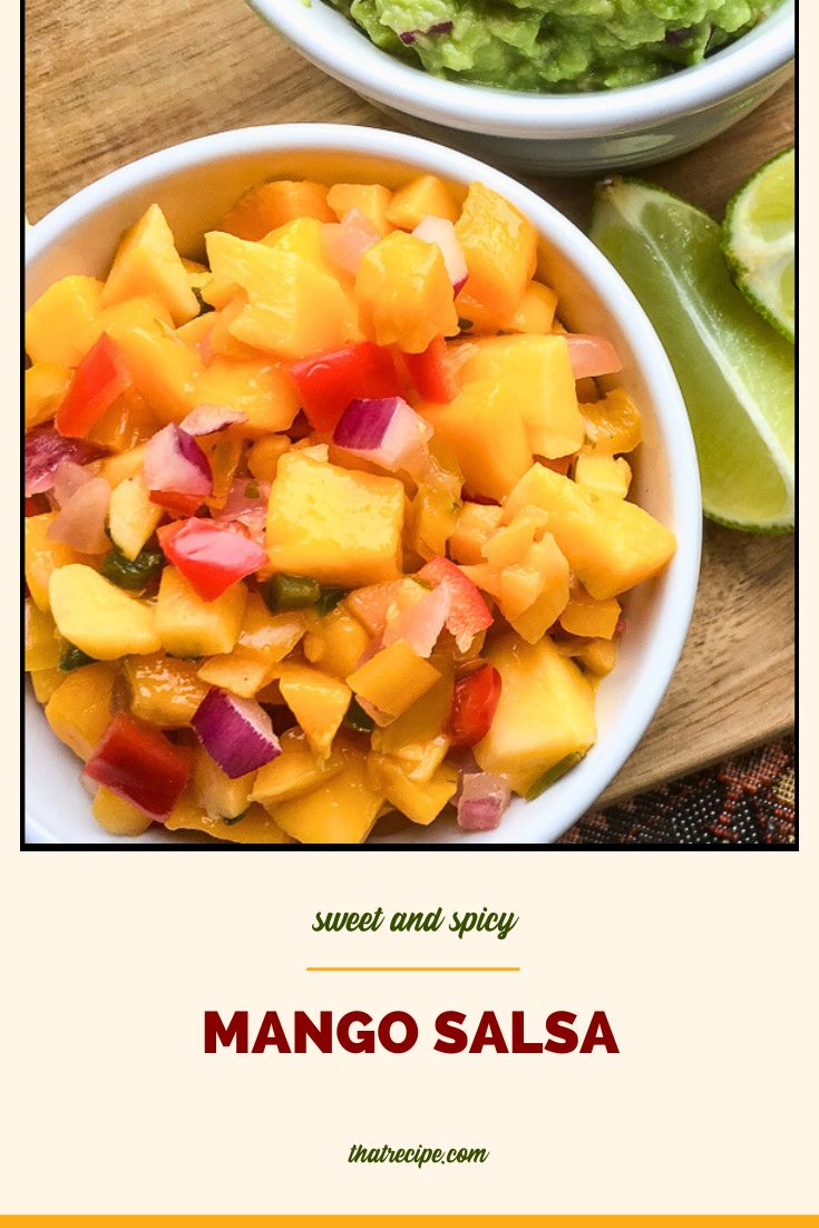 mango salsa in a bowl