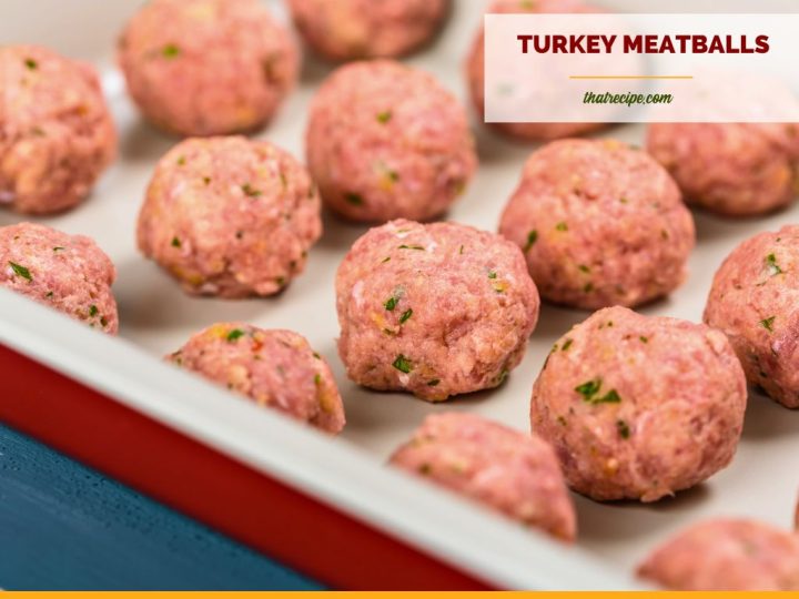 turkey meatballs in a baking pan