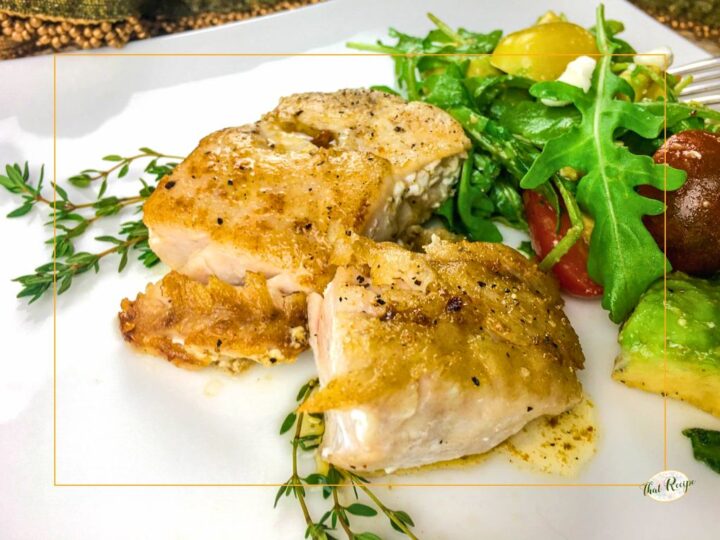 cooked fish fillet on a plate