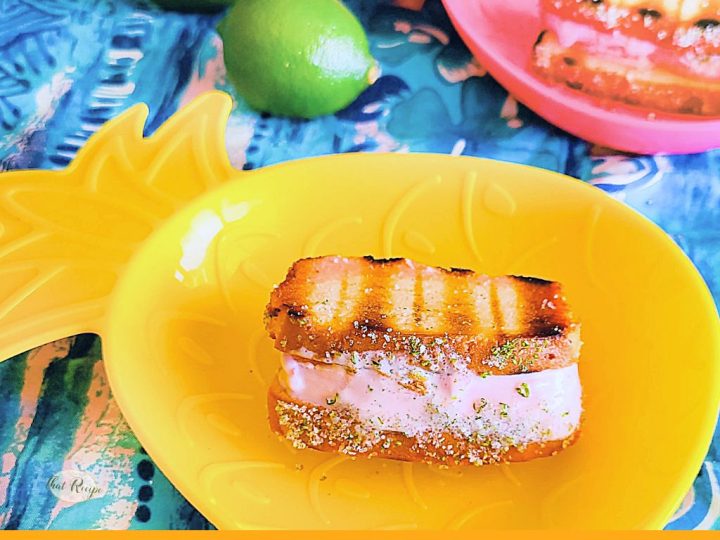 strawberry margarita ice cream sandwich in a bowl