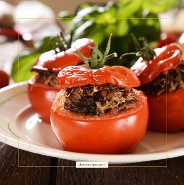 stuffed tomatoes on a plate