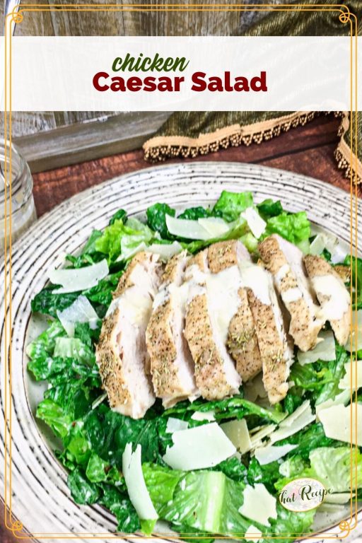 chicken Caesar salad on a plate